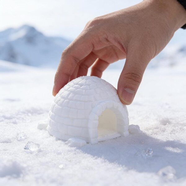 UPKOCH 6 Miniature di Statuette di Case di Ghiaccio Realistiche per Micro Paesaggi Artici