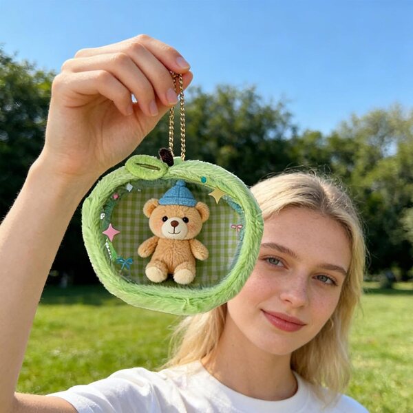 Custodia protettiva in peluche per bambole da collezione, anti-polvere e trasparente