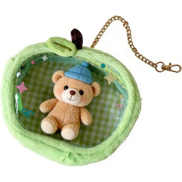 Custodia protettiva in peluche per bambole da collezione, anti-polvere e trasparente
