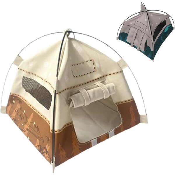 Campingzelt Miniatur 1:12 für Dioramen und Puppenhäuser, 7,2 Zoll, Pink