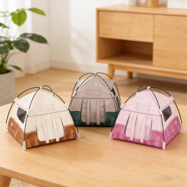 Campingzelt Miniatur 1:12 für Dioramen und Puppenhäuser, 7,2 Zoll, Pink