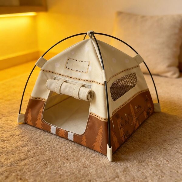 Campingzelt Miniatur 1:12 für Dioramen und Puppenhäuser, 7,2 Zoll, Pink