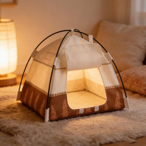Campingzelt Miniatur 1:12 für Dioramen und Puppenhäuser, 7,2 Zoll, Pink