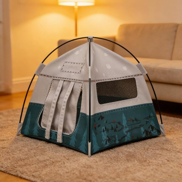 Campingzelt Miniatur 1:12 für Dioramen und Puppenhäuser, 7,2 Zoll, Pink