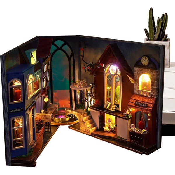 DIY-Bücherregal-Einsatzset mit integriertem LED-Licht und transparenter Staubschutzhülle