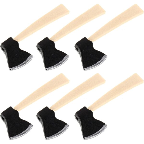 Set mit 6 Miniatur-Gartengeräten aus Holz für Puppenhäuser – ERINGOGO