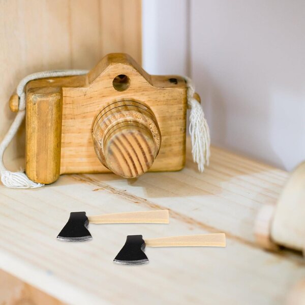 Set mit 6 Miniatur-Gartengeräten aus Holz für Puppenhäuser – ERINGOGO