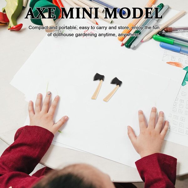 Set 6 Attrezzi da Giardino in Miniatura per Case delle Bambole con Manico in Legno