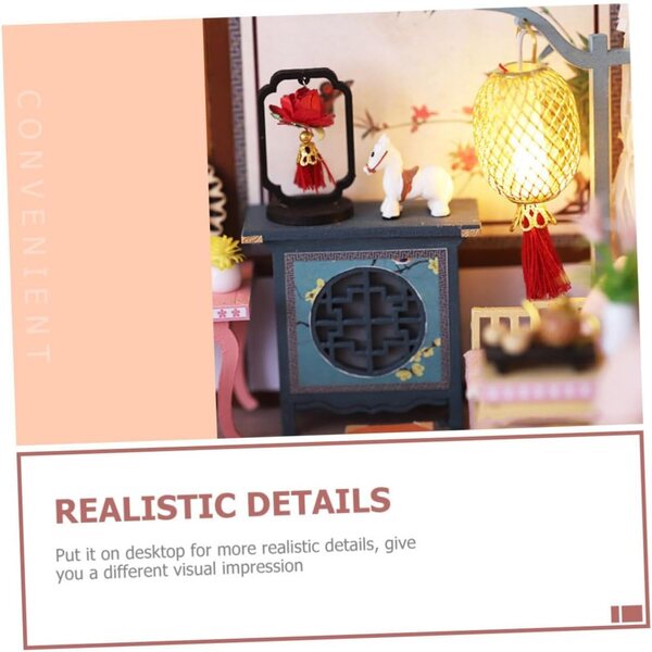 ERINGOGO Kit Casa in Miniatura Fai da Te in Legno per Decorazione Elegante e Raffinata