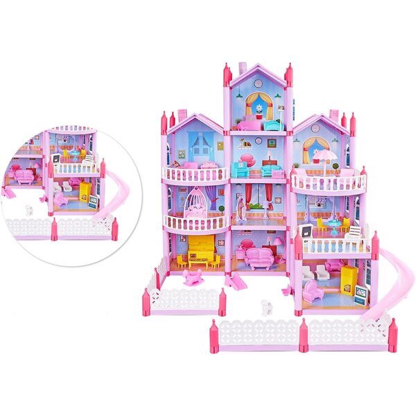 Casa da Sogno per Bambole in ABS Kit Fai da Te con Accessori per Ragazze Ghzste