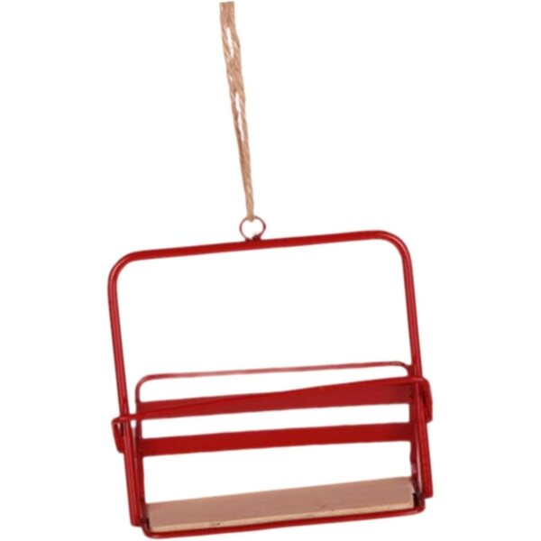 Mini Seggiovia in Legno e Ferro per Casa delle Bambole, Accessorio Decorativo Vivace