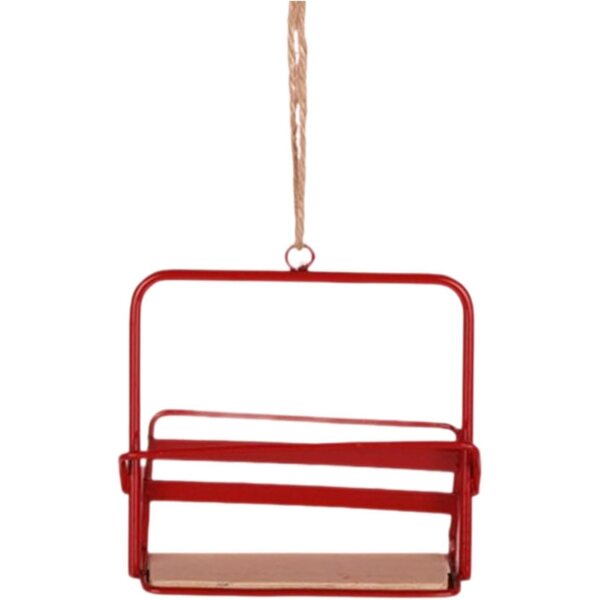 Mini Seggiovia in Legno e Ferro per Casa delle Bambole, Accessorio Decorativo Vivace