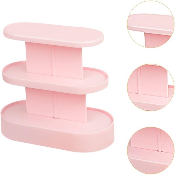 Vetrina Miniatura Rosa 1:12 per Casa delle Bambole con Scaffali per Cibi