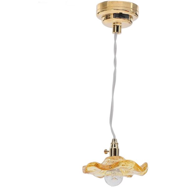Lampadario Miniatura Asixxsix in Vetro per Casa delle Bambole Scala 1:12 e 1:6 con Batteria