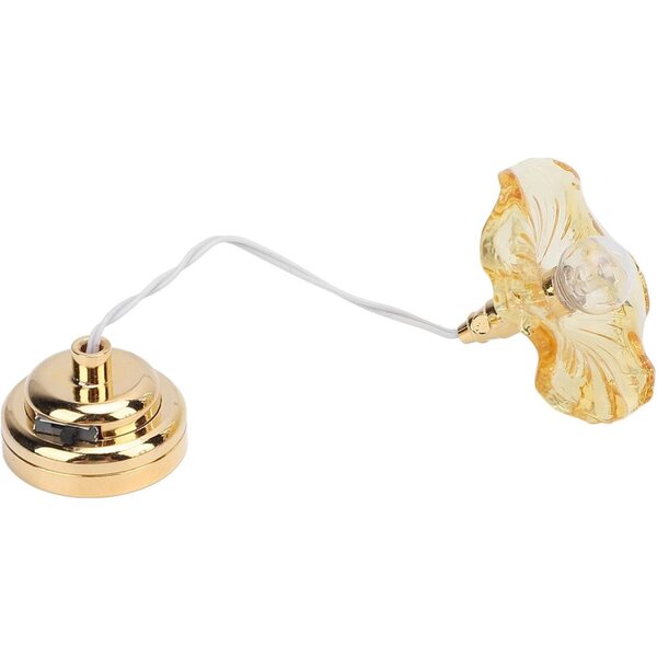 Lampadario Miniatura Asixxsix in Vetro per Casa delle Bambole Scala 1:12 e 1:6 con Batteria