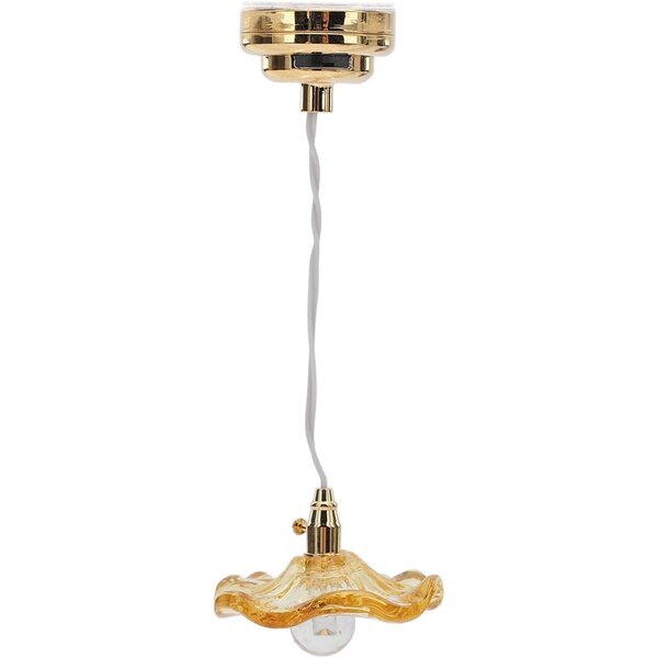 Lampadario Miniatura Asixxsix in Vetro per Casa delle Bambole Scala 1:12 e 1:6 con Batteria