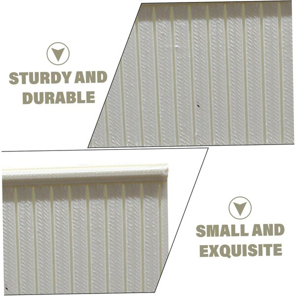 Rivestimenti boiserie bianchi per case delle bambole 1:12, set 4 pezzi 9,5x5,5 cm