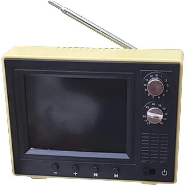 Mini TV Vintage in Scala 1:12 per Casa Bambole con Video e Ricarica USB