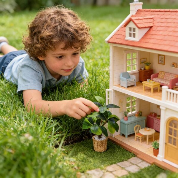 Mini-Topfpflanze für Puppenhäuser 1:6 – perfekte Dekoration für Feengärten und Schreibtische