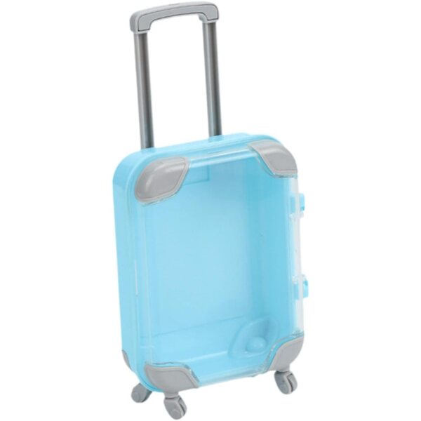 Luwecf Miniatur-Koffer für Puppen 16–18 Zoll, blau, Make-up-Zubehör-Organizer