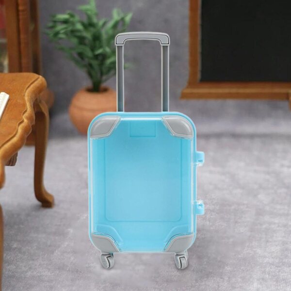 Luwecf Miniatur-Koffer für Puppen 16–18 Zoll, blau, Make-up-Zubehör-Organizer
