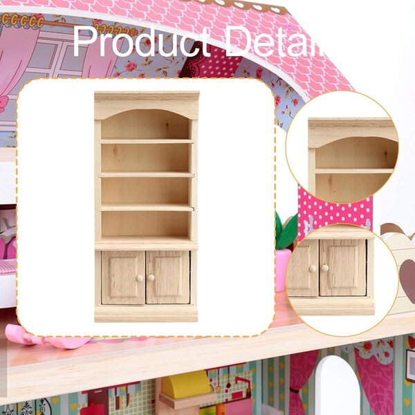 Holzschrank Miniatur 1:12 Bücherregal für dekoratives Puppenhaus