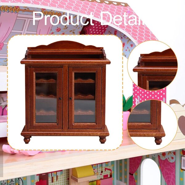 Miniaturschrank aus Holz im Maßstab 1:12 für Puppenhaus, Dekoration und Spiel