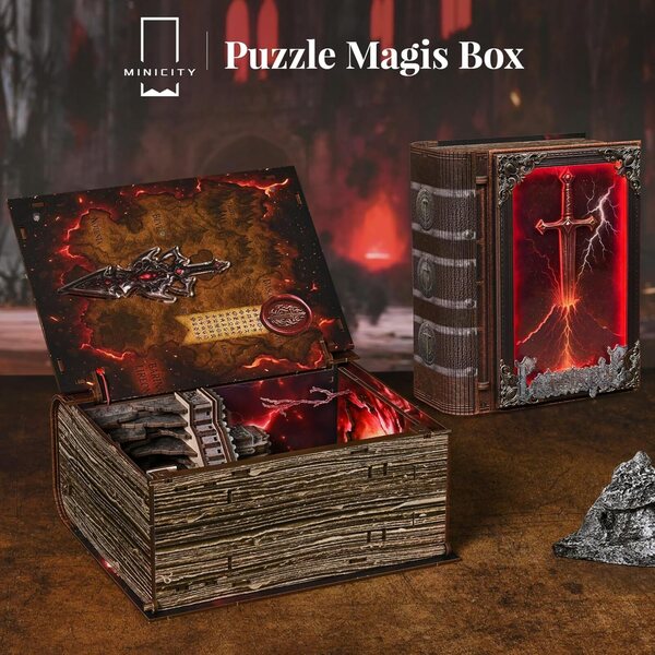 MiniCity Kit Angolo Libro fai da te con luci LED e design Art Nouveau in miniatura