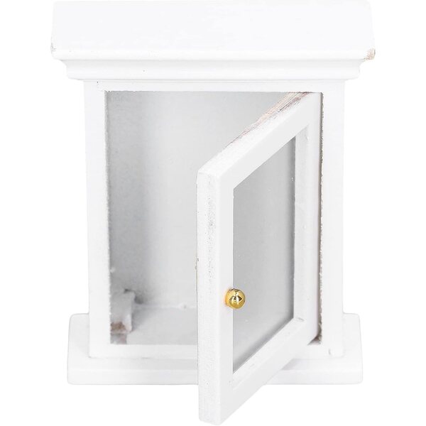 Armadio a Specchio Bianco Miniatura per Casa delle Bambole 1:12 Eco-compatibile Hidyliu