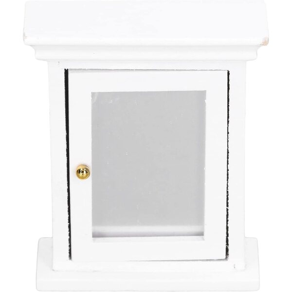 Armadio a Specchio Bianco Miniatura per Casa delle Bambole 1:12 Eco-compatibile Hidyliu
