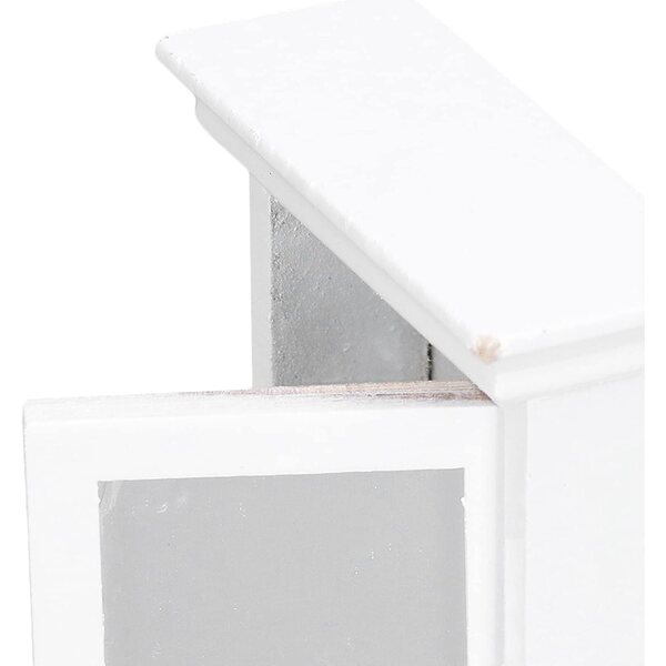 Armadio a Specchio Bianco Miniatura per Casa delle Bambole 1:12 Eco-compatibile Hidyliu