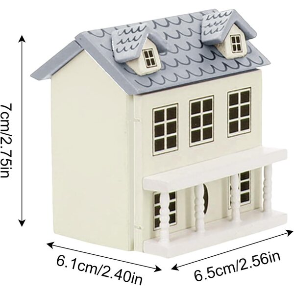 Kit Casa delle Bambole in Legno Fai-da-Te - Mini Villa da Collezione e Arredamento