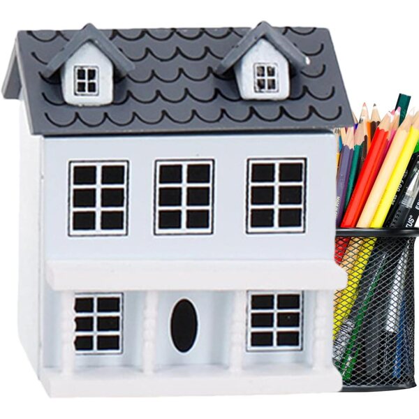 Handgefertigter Miniatur-Modellbausatz für eine Villa aus Holz – realistische und kreative Dekoration
