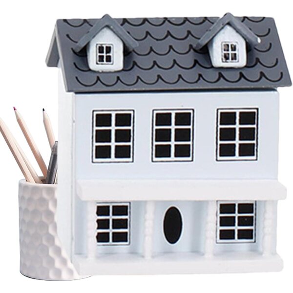 Eleganter und detaillierter Miniatur-Puppenhaus-Bausatz aus Holz – zum Selbermachen