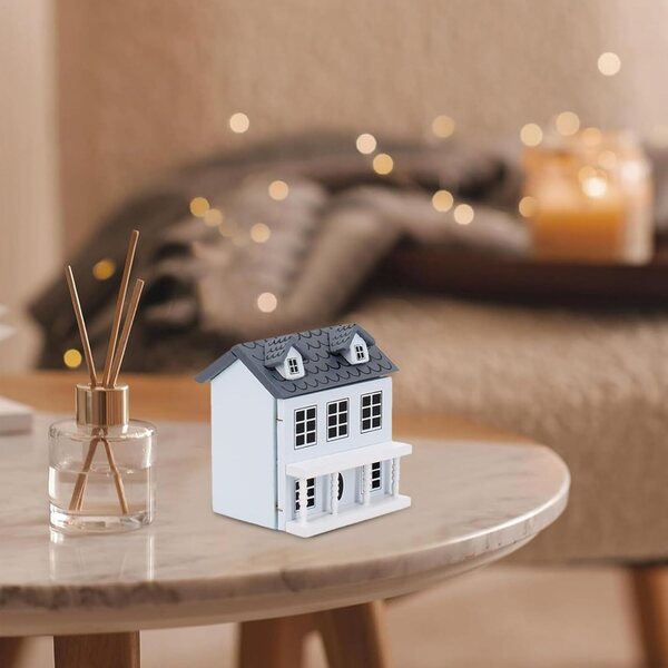 Eleganter und detaillierter Miniatur-Puppenhaus-Bausatz aus Holz – zum Selbermachen