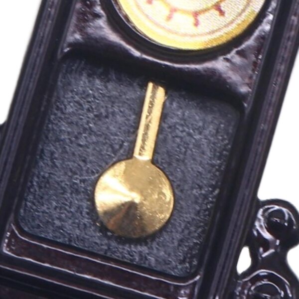 Mini orologio da parete in legno per case delle bambole, accessorio decorativo realistico