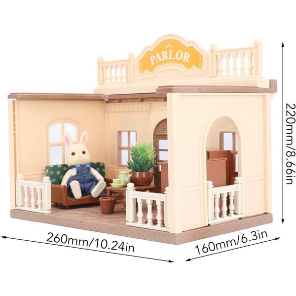 Julihai 1:12 Puppenhaus-Möbelset aus kindersicherem ABS-Kunststoff