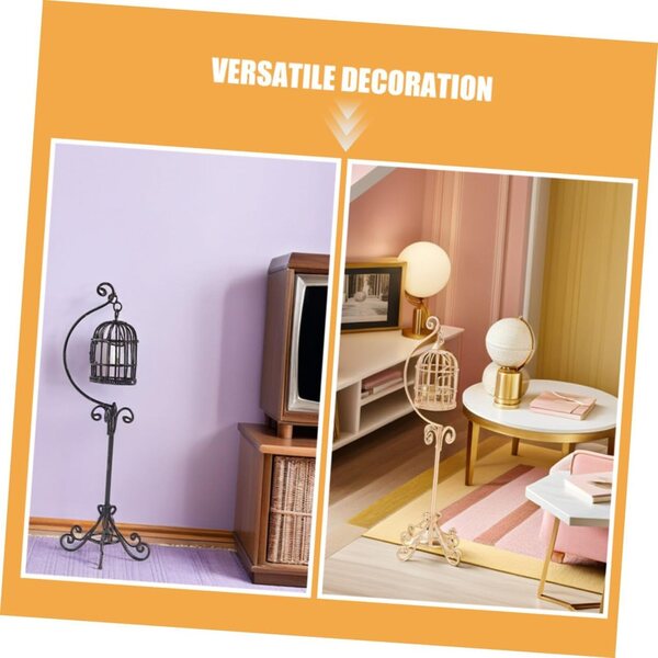 2 Mini Gabbie in Ferro per Casa Bambola e Giardino Fatato - Decorazione Realistica