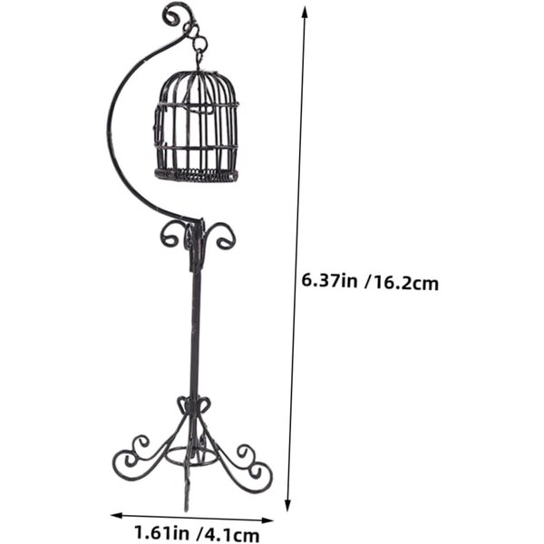 2 Mini Gabbie in Ferro per Casa Bambola e Giardino Fatato - Decorazione Realistica