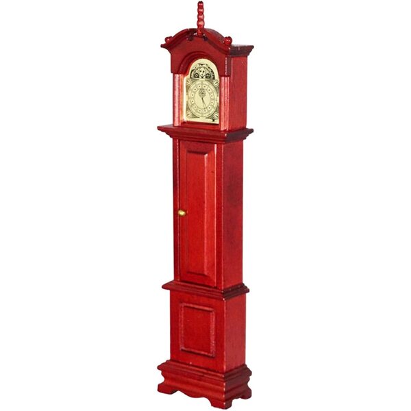 Orologio a pendolo in miniatura in legno per casa delle bambole scala 1:12