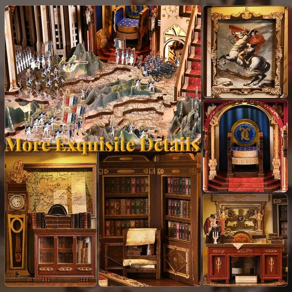 MiniCity Kit Book Nook fai da te in legno per angolo libro e casa delle bambole