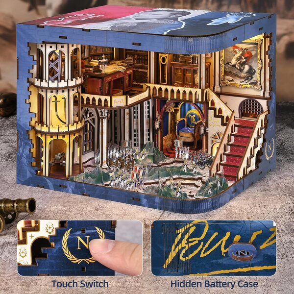MiniCity Kit Book Nook fai da te in legno per angolo libro e casa delle bambole