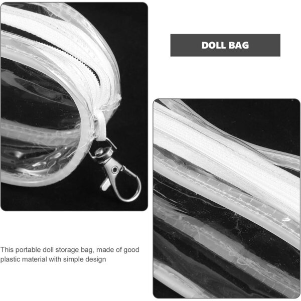 Borsa Trasparente Portatile per Bambole, Custodia Leggera e Resistente per Organizer e Viaggi