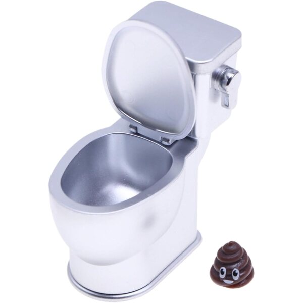 Mini-Kunststofftoilette mit Sound für Puppenhäuser im Maßstab 1:12, garantiert realistisch