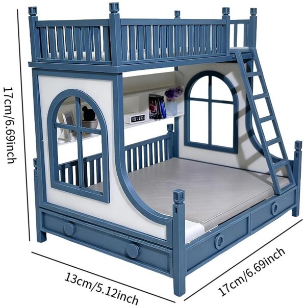 1:12 Puppenhaus Etagenbett Realistische Miniatur TTETTZ