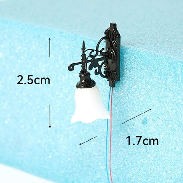 HO 1:87 LED-Wandleuchte für Puppenhäuser und Miniaturmodellbau