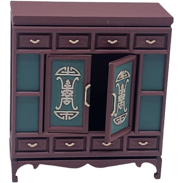 1:12 Miniaturschrank mit zu öffnenden Türen für TTETTZ Puppenhaus