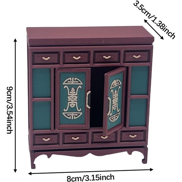 1:12 Miniaturschrank mit zu öffnenden Türen für TTETTZ Puppenhaus