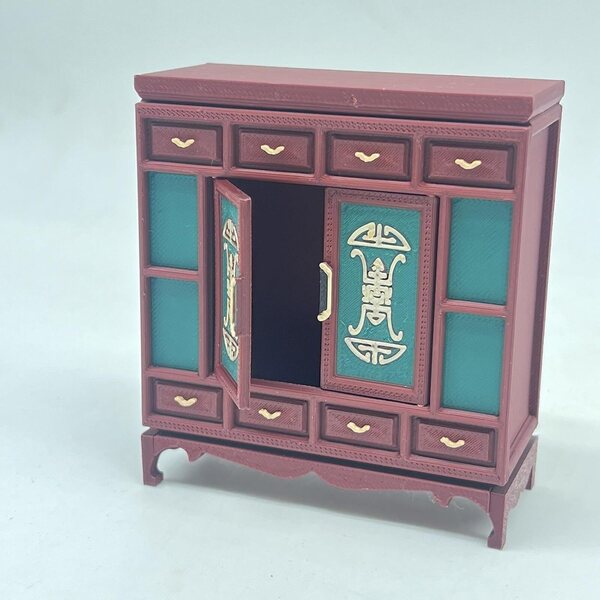 1:12 Miniaturschrank mit zu öffnenden Türen für TTETTZ Puppenhaus
