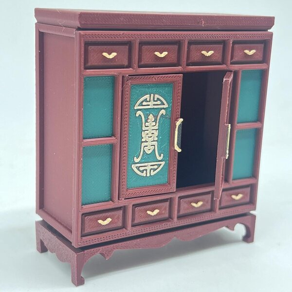 1:12 Miniaturschrank mit zu öffnenden Türen für TTETTZ Puppenhaus